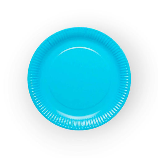 Picture of PAPER PLATE TURQUOISE 23CM 8PCS/PCK